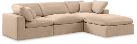 Canapé sectionnel confortable en velours