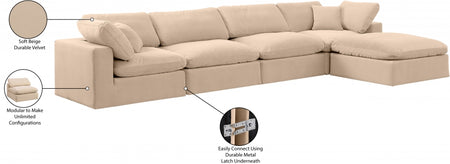 Canapé sectionnel confortable en velours
