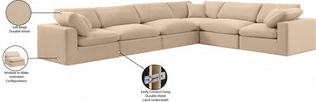 Canapé sectionnel confortable en velours