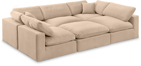Canapé sectionnel confortable en velours