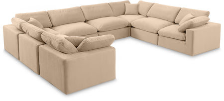 Canapé sectionnel confortable en velours