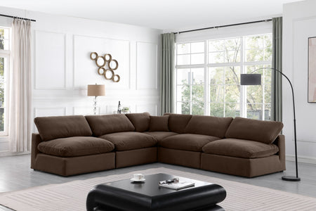 Canapé sectionnel confortable en velours