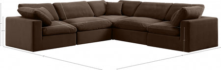 Canapé sectionnel confortable en velours