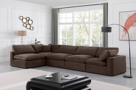 Canapé sectionnel confortable en velours