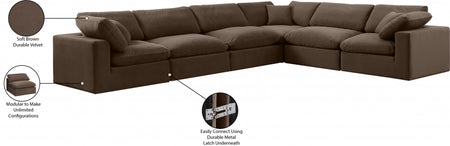 Canapé sectionnel confortable en velours