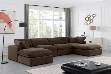 Canapé sectionnel confortable en velours