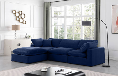 Canapé sectionnel confortable en velours