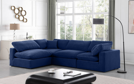Canapé sectionnel confortable en velours
