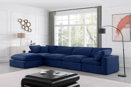 Canapé sectionnel confortable en velours