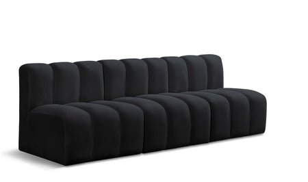 Arc Velvet 3pc. Sectional