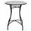 Table de patio ronde en mosaïque de 23,5 pouces, table basse de bistro latérale en métal, mobilier d'extérieur, plateau en céramique pour jardin et pelouse