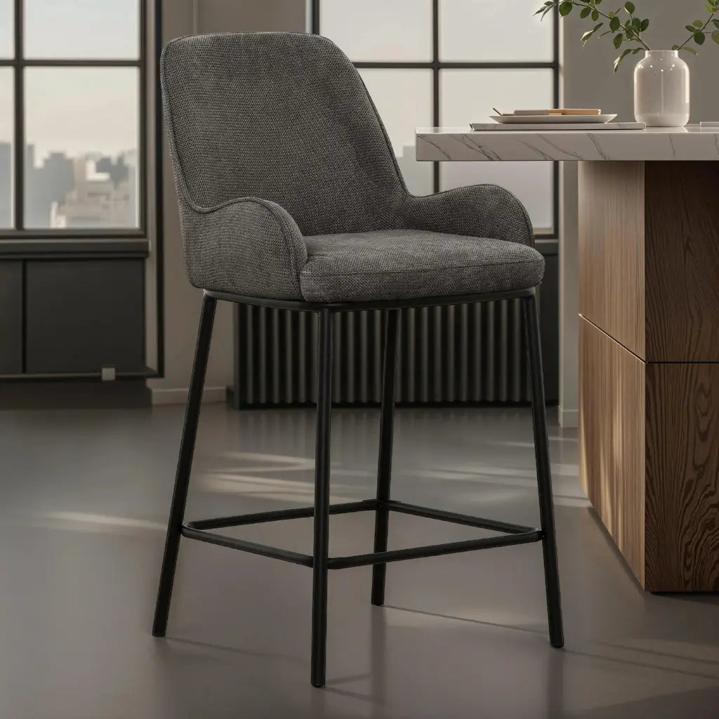 Chaises 1017 Taupe Uzzi | Hauteur 26" | Ensemble de 2