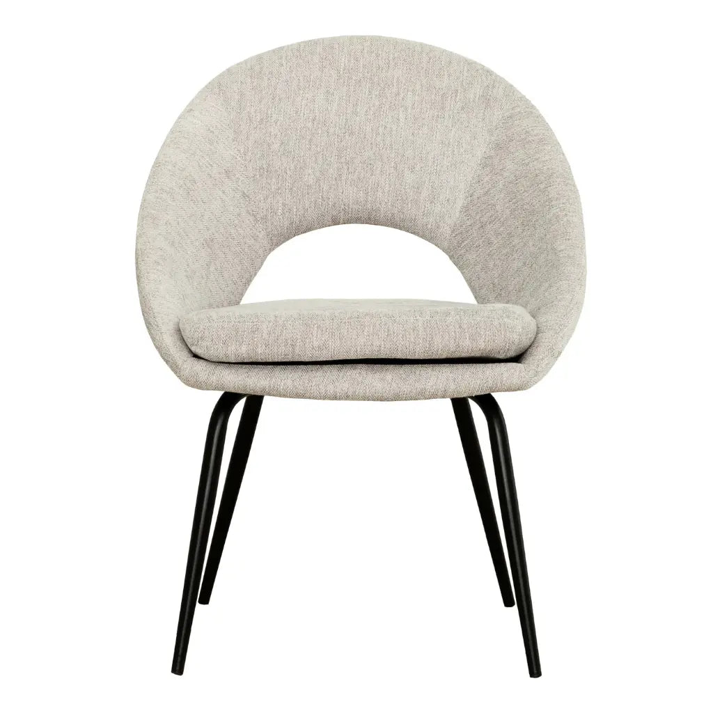 chaise de salle à manger ergonomique taupe | Lot de 2