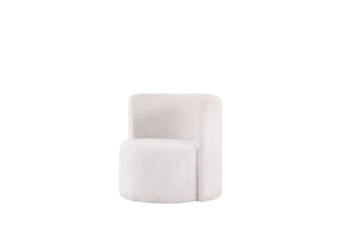 Penelope Accent Chair in White with Included Cushion