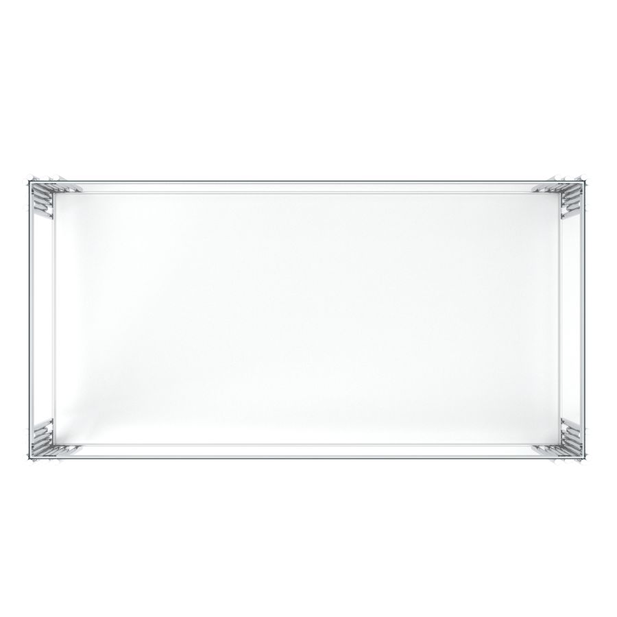 Table basse rectangulaire Estrel en argent ( Meuble Mtl )