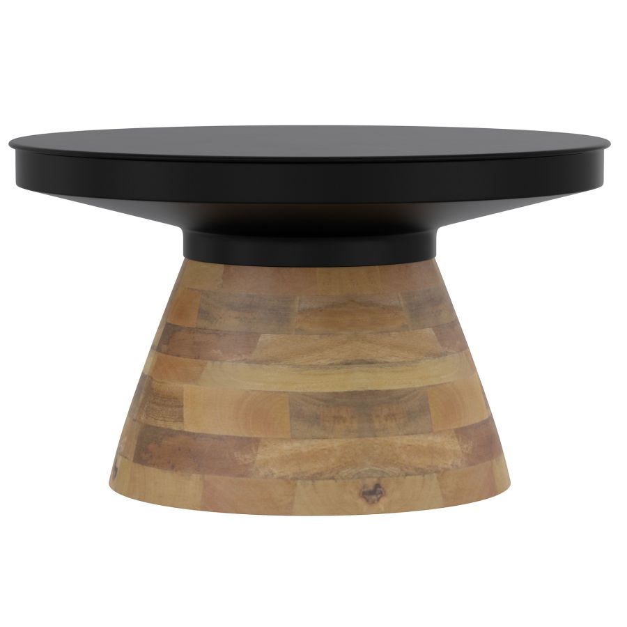 Ensemble de table basse Boden 2 pièces en noir et noyer
