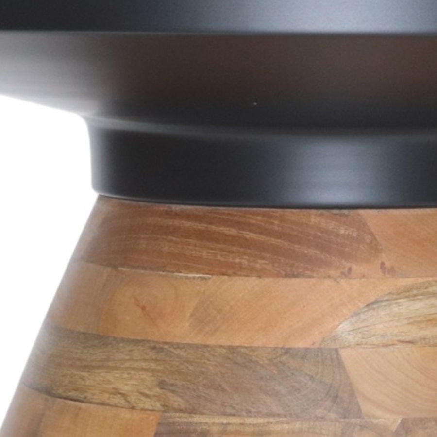 Ensemble de table basse Boden 2 pièces en noir et noyer