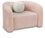 Chaise en tissu Teddy en faux mouton retourné Kali