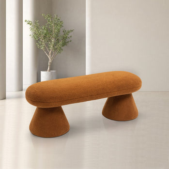 Banc en tissu peluche imitation peau de mouton Drum