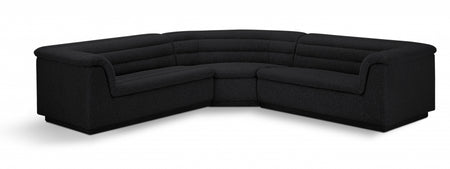 Sectionnel en tissu bouclé Cascade