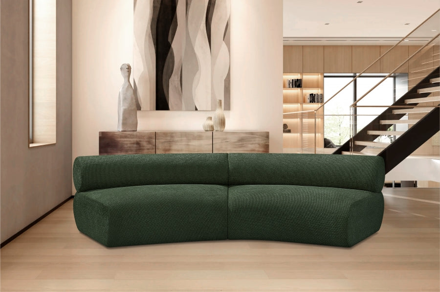 Ensemble Bale 2pc : Canapé Modulaire en Chenille Hachurée