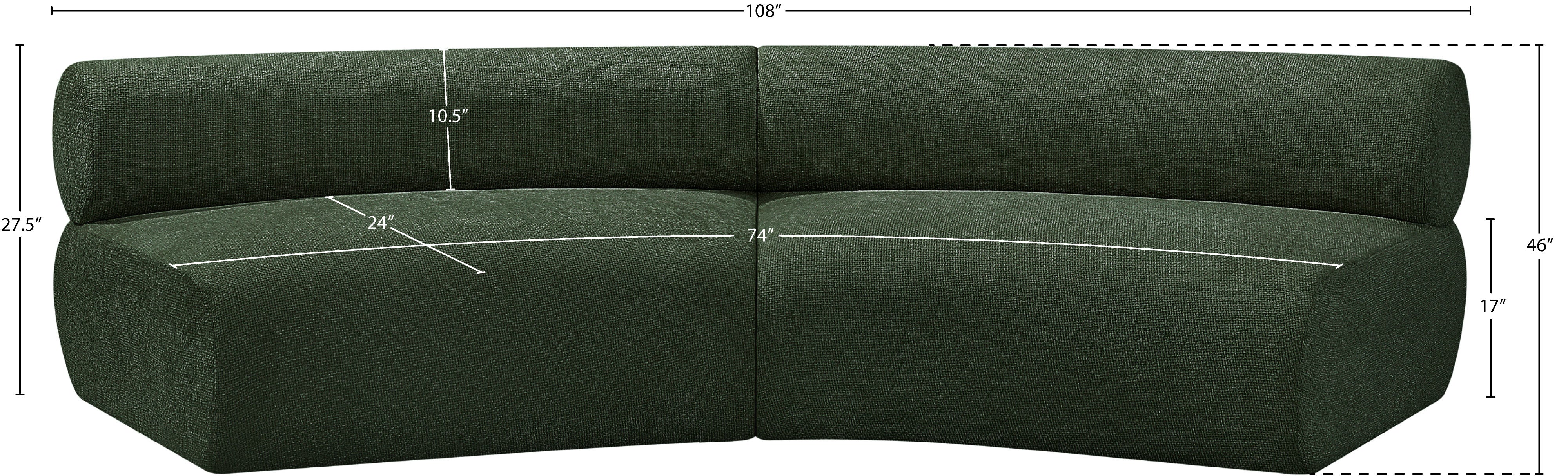 Ensemble Bale 2pc : Canapé Modulaire en Chenille Hachurée