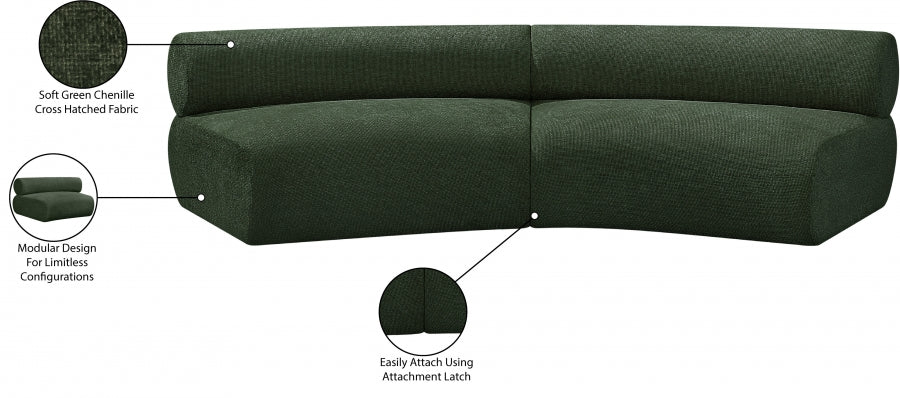Ensemble Bale 2pc : Canapé Modulaire en Chenille Hachurée