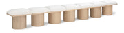 Siège Modulaire Pavillon 7pc : Bouclé et Chêne Naturel