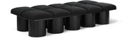 Banc Modulaire Pavilion 10pc : Bouclé Noir et Style Art Déco