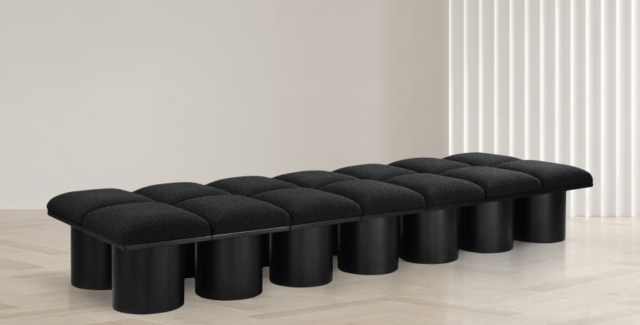 Pavilion 14pc : Banc Modulaire Art Déco en Tissu Bouclé