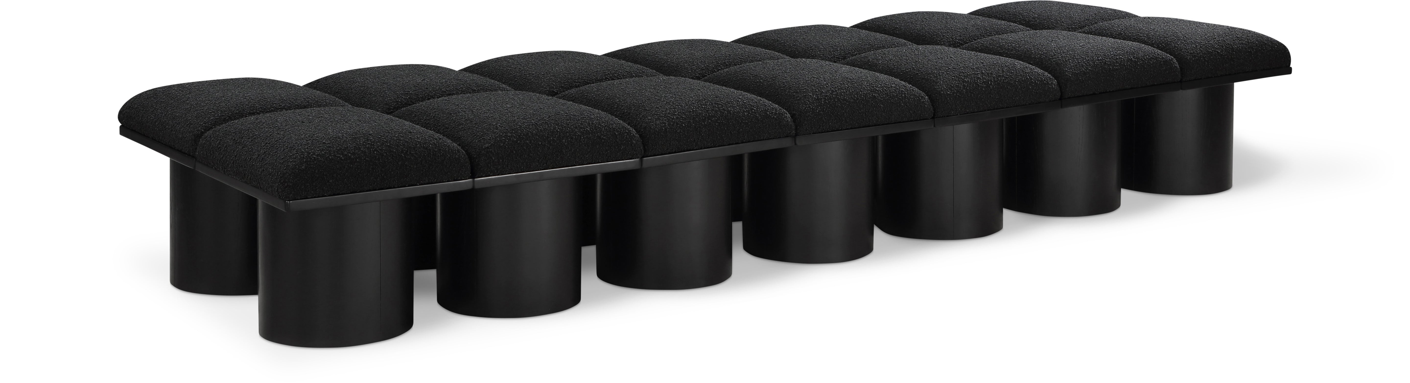 Pavilion 14pc : Banc Modulaire Art Déco en Tissu Bouclé
