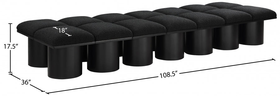 Pavilion 14pc : Banc Modulaire Art Déco en Tissu Bouclé