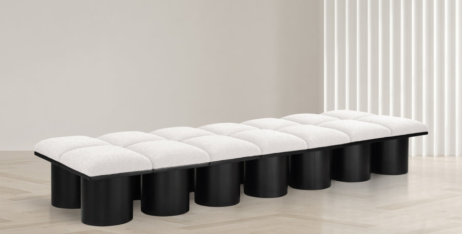 Pavilion 14pc : Banc Modulaire Art Déco en Tissu Bouclé