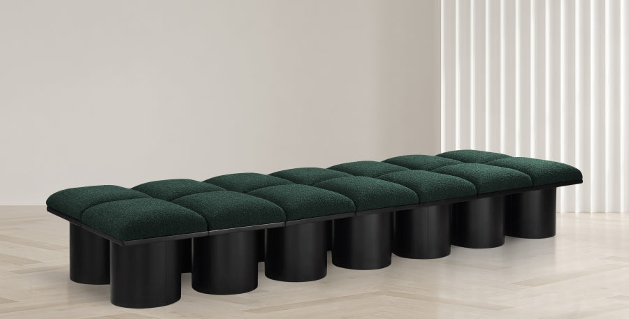 Pavilion 14pc : Banc Modulaire Art Déco en Tissu Bouclé