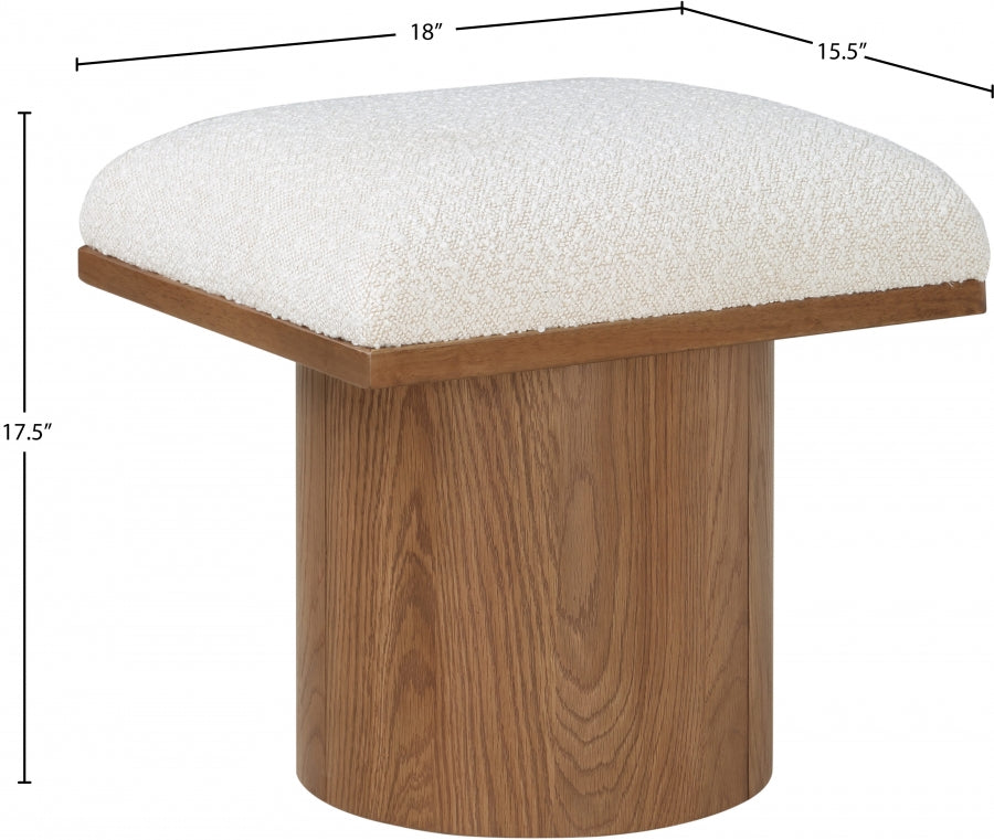 Banc Modulaire Pavilion : Tissu Bouclé et Chêne Brun Noyer