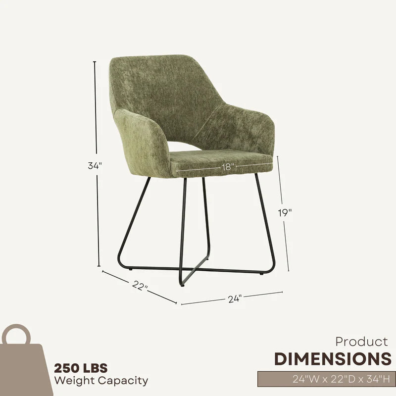 Chaise de salle à manger 3398 - Vert Duda