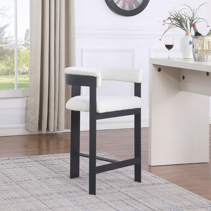 Tabourets de bar/comptoir Romeo en tissu bouclé