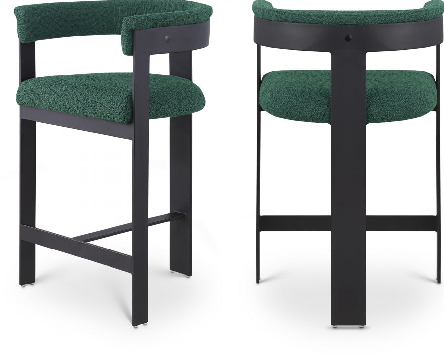Tabourets de bar/comptoir Romeo en tissu bouclé
