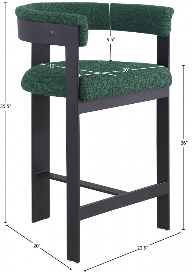 Tabourets de bar/comptoir Romeo en tissu bouclé