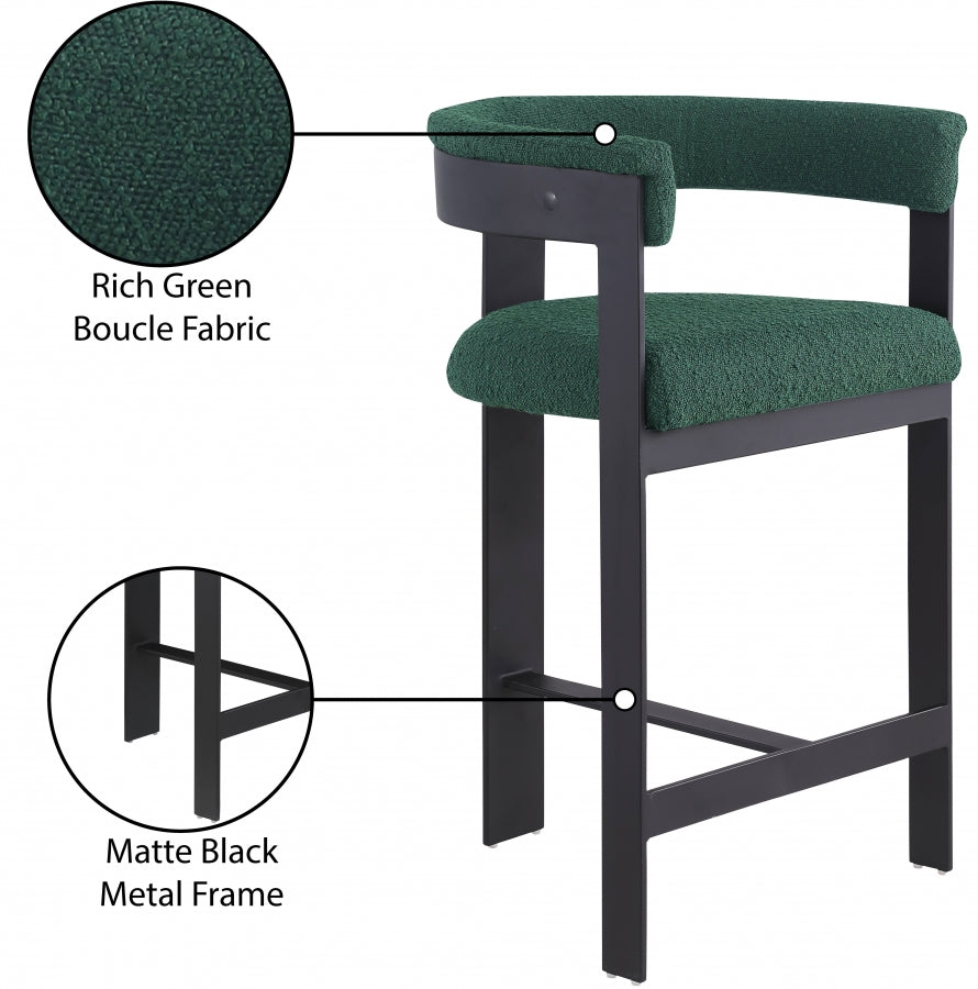 Tabourets de bar/comptoir Romeo en tissu bouclé