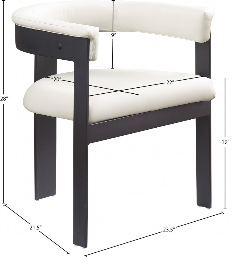 Chaise de salle à manger en cuir végétalien Romeo