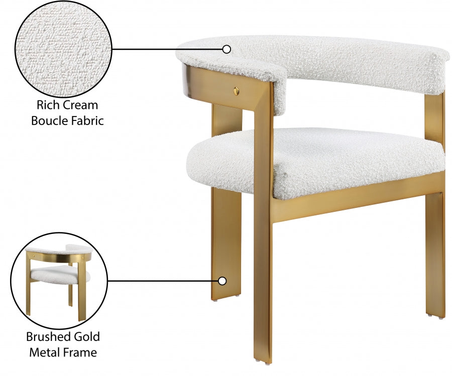Chaise de salle à manger en tissu Romeo Boucle