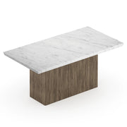 Messa Marble Dining Table - Grey Mango Wood