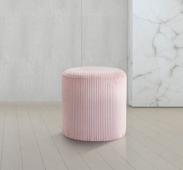 Pouf / tabouret en tissu microsuède Roy