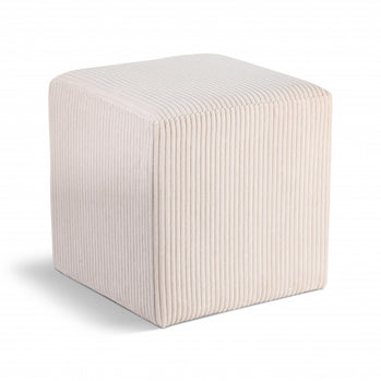 Pouf / tabouret en tissu microsuède Roy
