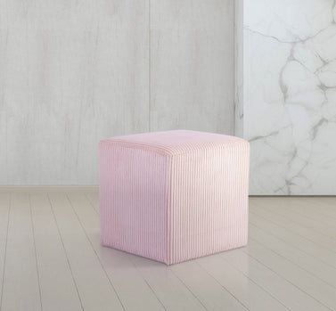 Pouf / tabouret en tissu microsuède Roy
