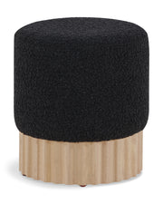 Pouf/tabouret en tissu boucle Veranda