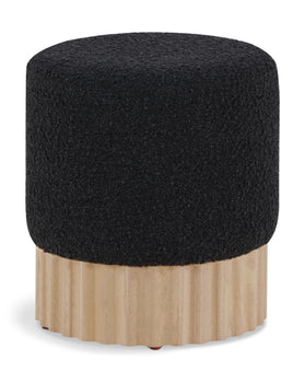 Pouf/tabouret en tissu boucle Veranda