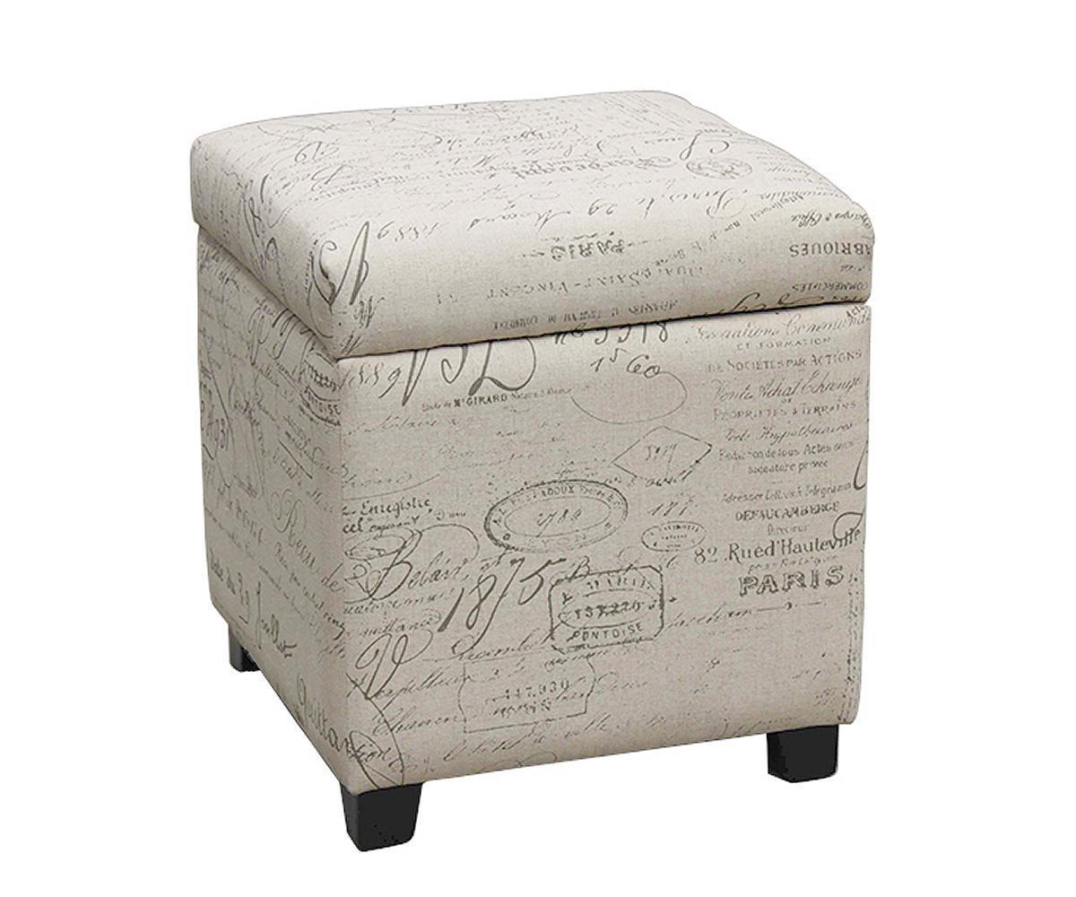 Pouf de rangement ottoman en tissu Teahouse ( Meuble Mtl )