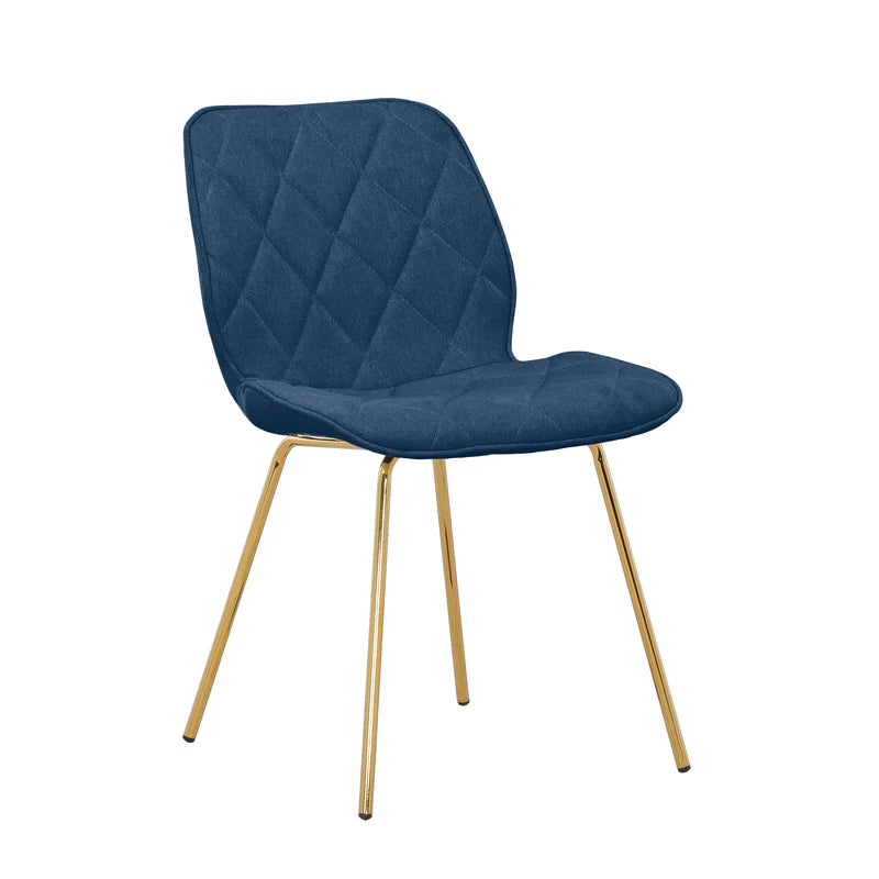 Chaises de salle à manger capitonnées bleu marine